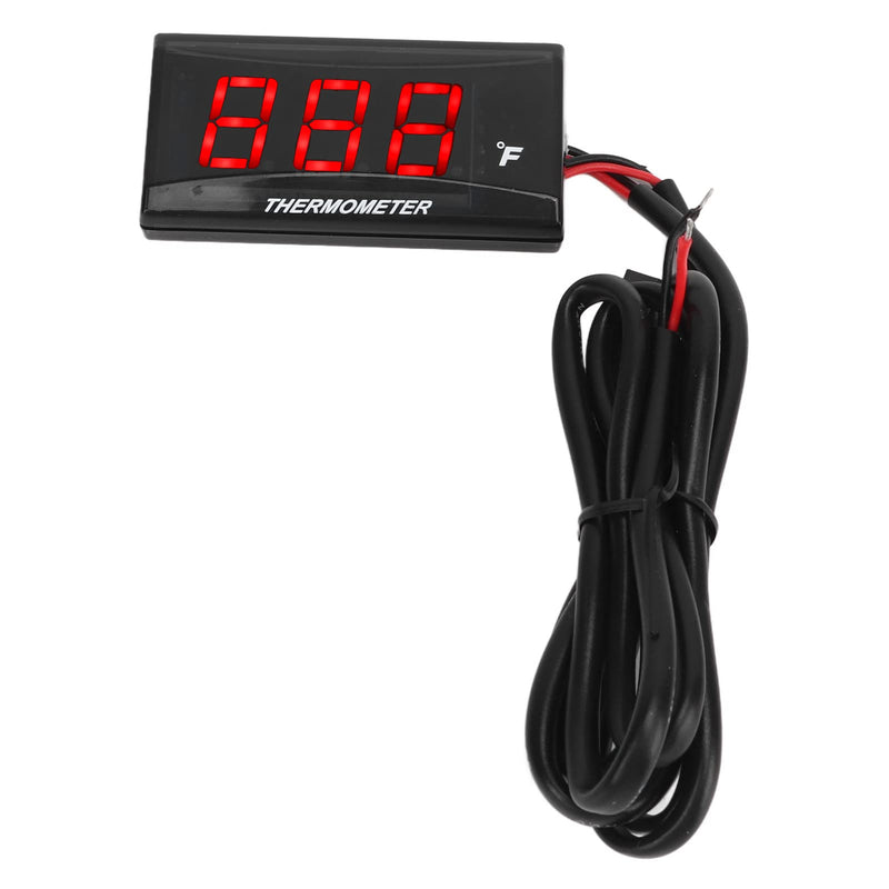 Water Temperature Meter, Motorcycle Water Temperature Gauge, DC12V Digital Thermometer Instrument for Motorcycles, Ultra Thin LCD Display with Backlight and Temp Sensor Adapter
