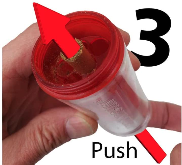 Herb Grinder & Stasher - Convenient, Durable, Easy & Simple Grinders | Cone Loader, Grind & Stash Spice, Coffee Pepper | Magnetic Grinding Mill with Packing & Cleaning Tool (Happy Face)