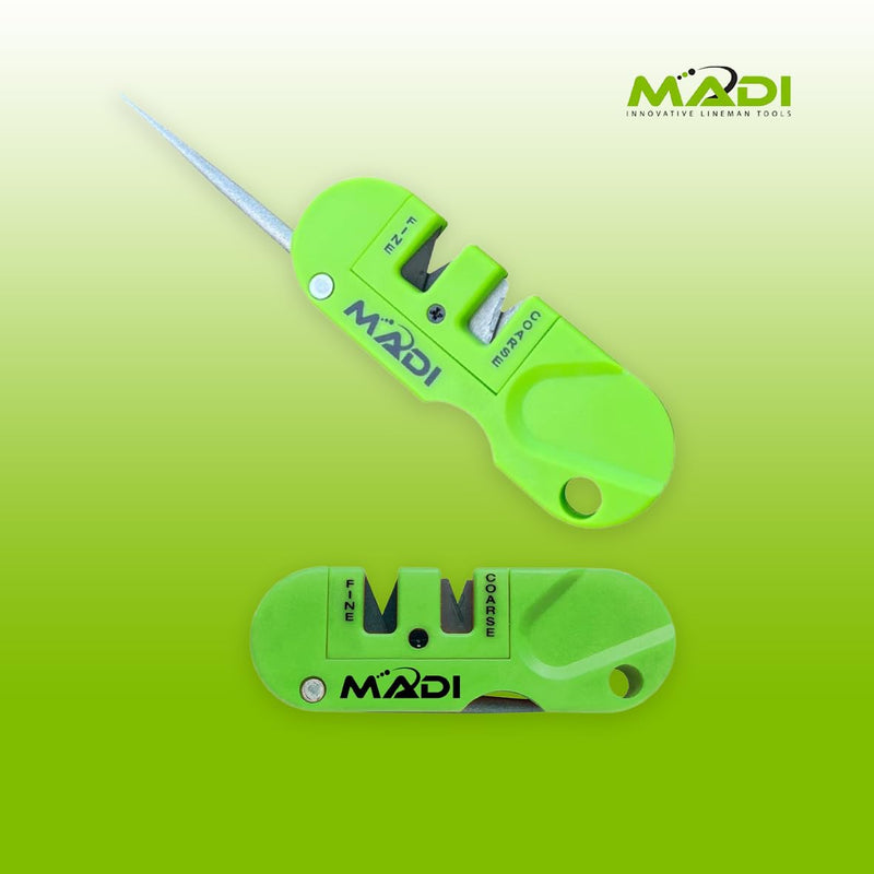 MADI Pocket Knife Sharpener, Diamond Coated Rod Outdoor Hunting Knife & Hook Sharpener | Compact Universal Sharpener for All Knives | PKS-1