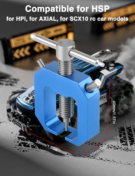 Mini Gear Pullers, RC Pinion Bearing Puller Stainless Steel Small Gear Puller Professional Tool Remover for RC Drift Wheels Motor Upgrade, Mini Gear Puller for RC Car Fan(Blue) Blue
