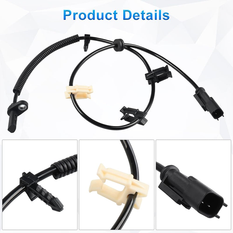 4 Pcs ABS Wheel Speed Sensor Compatible with Chevy Traverse 2009 to 2017, Buick Enclave 2008 to 2017, GMC Acadia 2007 to 2016, Saturn Outlook 2007 to 2010, Replacement for 22739728, 22739727