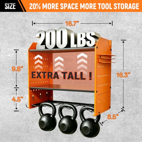 Drill Holder, Power Tool Organizer, Tool Storage Rack with 4 Drill Holders Orange 3