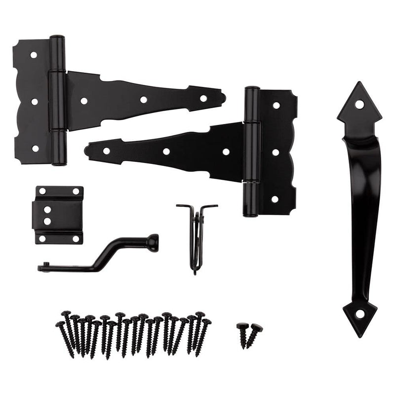 National Hardware N343-467 Decorative Gate Kit, 0, Black, 1 Count (Pack of 1) 1 Count (Pack of 1)