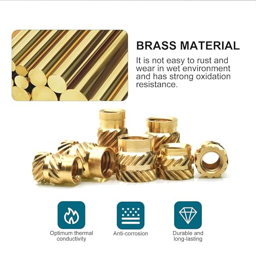 380PCS Heat Set Thread Inserts with M2 M2.5 M3 M4 M5 M6(1/4) M8 Insert Tips 1