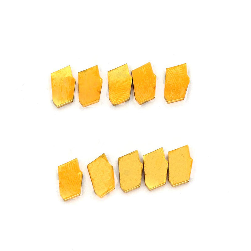 GTN-2 QC1402 OSCARBIDE TiN Grooving Inserts 10Pcs for Lathe Cut-Off | Carbide Cutters | TiN Coated for Wear Resistance | For Steel & Stainless Steel | Precision Ground | Long-Lasting Performance