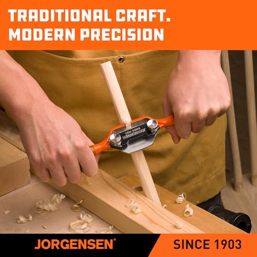JORGENSEN No.59F Spokeshave for Woodworking – Stainless Steel Hand Planer