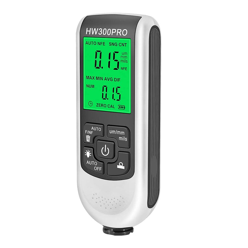 EMVANV Paint Thickness Gauge, Digital Meter Probe Paint Thickness Gauge Zero Calibration Digital Display Car Coating LCD(White) White