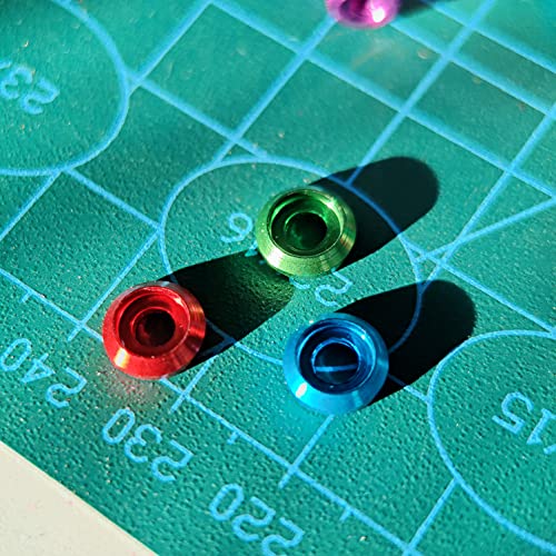 [60PCS] M3 Counterbore Washers Color Black, Anodized Aluminum Alloy, Head Washers Gaskets Cup Shim for Screw RC/FPV/PC/Drone/Toys/Mechanical Accessories Parts