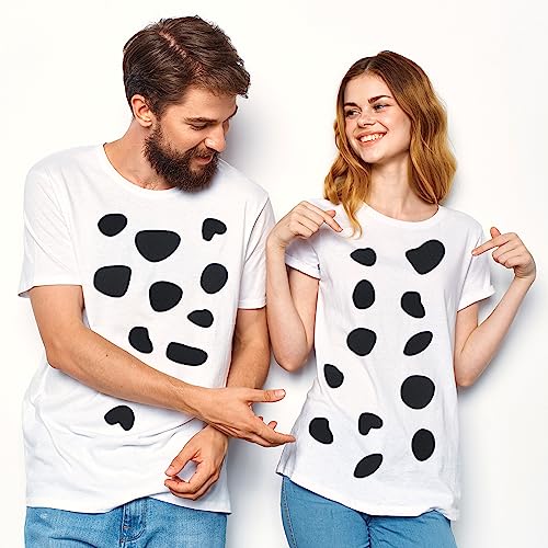 Kingdder Black Adhesive Felt Circles Dalmation Self Stick for DIY, 720 Pcs