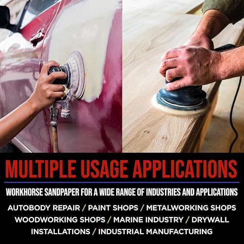 ProductionShop Premium 600 Grit 6" PSA Gold Sanding Discs, Box of 100 - Self Adhesive Stickyback Abrasive Sandpaper for DA & Random Orbital Sanders - Sand Auto Paint Metal, Wood Woodworking Furniture