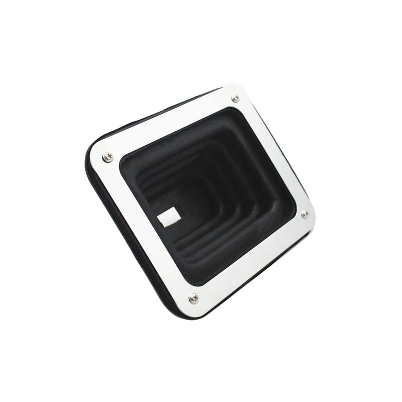 Quality Small Rubber Shifter Boot Kit Universal With Chrome Plate 5-5/8" X 6-3/4" Fits for GM350 Hurst, B&M,ETC,Automatic or Manual