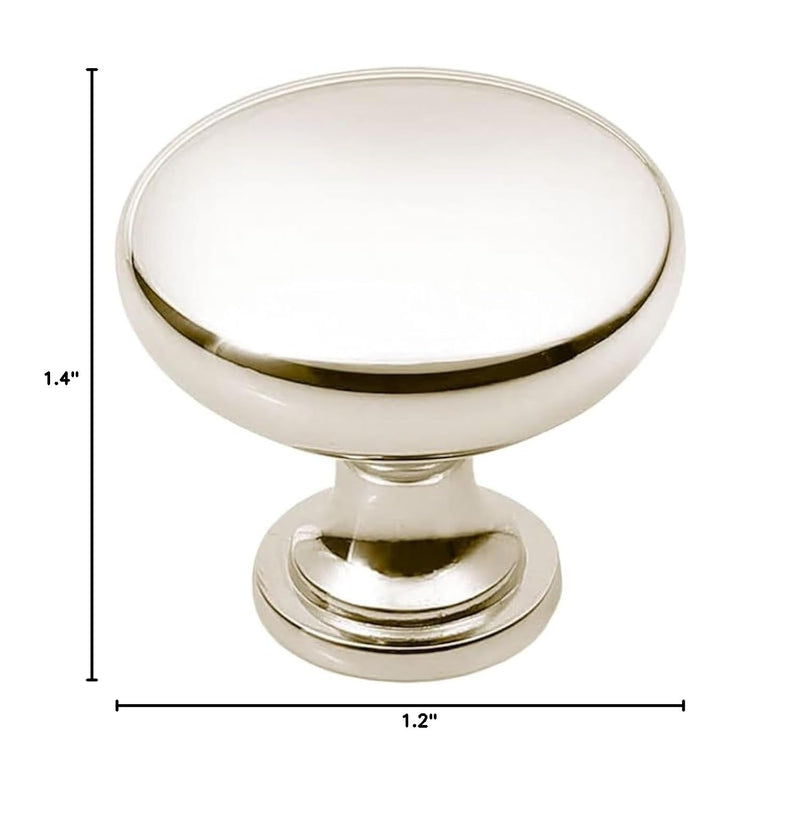 khtumeware 10 Pack 1-1/4 inch Polished Nickel Cabinet Knobs Dresser Knobs Oval Drawer Knobs Kitchen Cabinet Hardware Zinc Knobs for Dresser Drawers