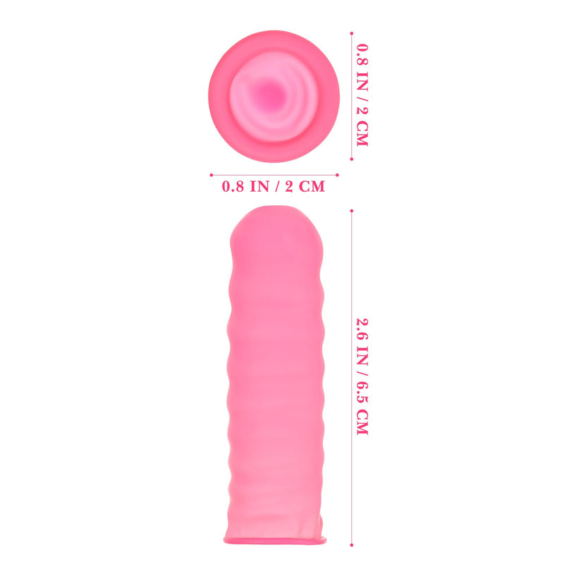 EXCEART 600Pcs Anti Static Rubber Fingertip Cover Protector (Pink) (Pack of 2) 6x2cm (Pack of 2)