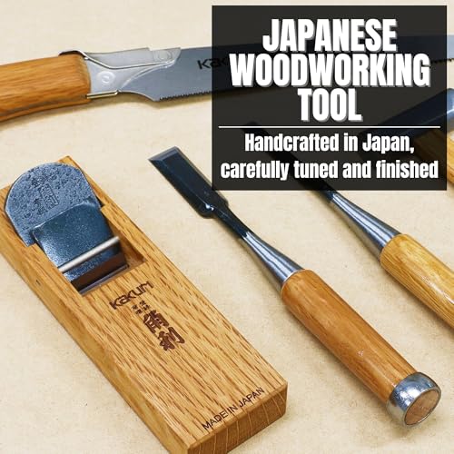 KAKURI Professional Japanese Block Plane 30mm, Blue Paper Steel No.2 Blade 36mm