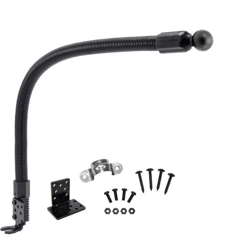 ELD Heavy Duty Limo Truck Semi Fleet Floor Seat Bolt/Drill Mount Compatible with Garmin 22mm Cradle for dezl OTR1000 OTR1010 OTR800 OTR810 RV 1090 1095 890 895 DriveSmart 86 8""-10"" Truck GPS, Black