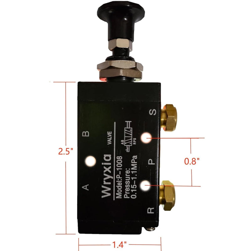 Air Valve Push-Pull 4 Way 2 Position Manual Dump Truck Tailgate Valve BAV010 Classic