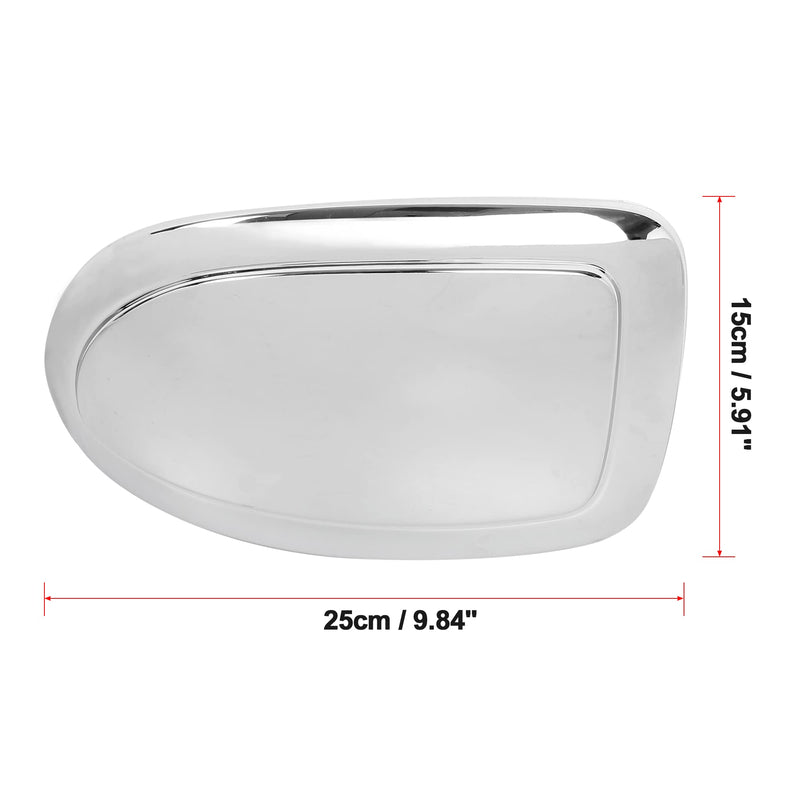 X AUTOHAUX Pair New Exterior Rear View Mirror Housing Door Wing Mirror Covering Cap for GMC Sierra 1999-2006 Silver Tone