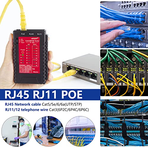 Network Cable Tester, Ethernet Tester, Cable Mapper, Continuity Tester Red