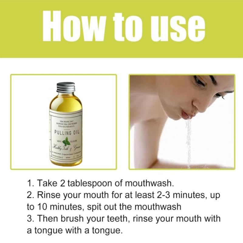 Coconut Oil Pulling for Teeth Whitening-Cocofresha Powerful Organic Coconut Peppermint Pulling Oil for Teeth and Gums, Pure Mouthwash Mint Freshness, Natural Cleanse, 4 Oz (2) 2
