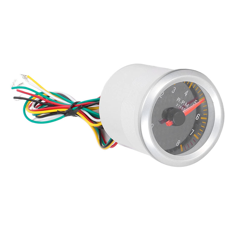 Tachometer, 52mm/2.05in Tachometer with Carbon Fiber Panel Pointer RPM Gauge for Home for Car