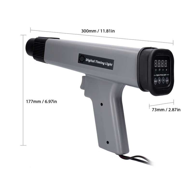 Ignition Timing Light, 12 V Professional Digital Display Inductive Timing Light Car Motorcycle Petrol Engine Ignition Timing Strobe Lamp Detector Auto Motorcycle Detection Diagnosis Tool