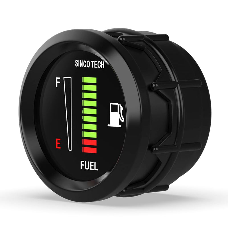 12V Universal 2" 52mm Fuel Level Gauge Auto Car Meter White LED Light (Fuel Gauge) Fuel Gauge