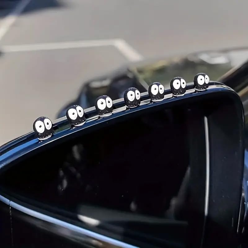 Soot Sprite Car Rearview Mirror - 25 Pcs Cartoon Soot Sprites Accessories for Car Interior Decoration Dashboard Car Ornament Funny Gifts