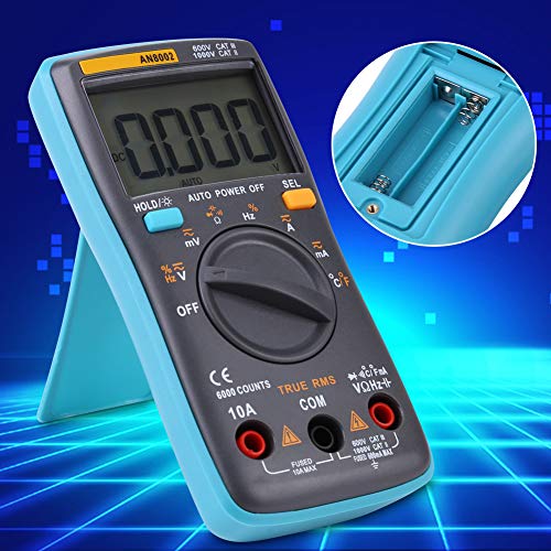 An8002 True Rms Digital, An8002 Multimeter ACDC Voltage Ohm Current Meter 6000 Counts