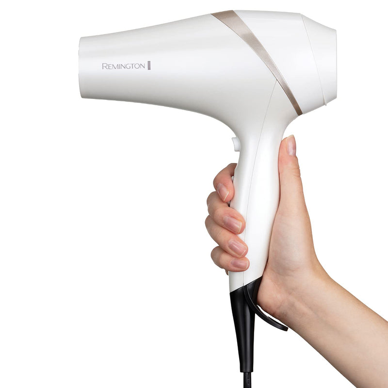  [AUSTRALIA] - Remington Hydraluxe Hair Dryer (Micro-Conditioners to Help Balance Moisture, Hydracare Temperature Setting for Healthy Hair, Diffuser, Slim Styling & Wide Concentrators, Powerful, Ionic, 2300W) AC8901 | Hydracare Temperature Setting for Healthy Hair, D...