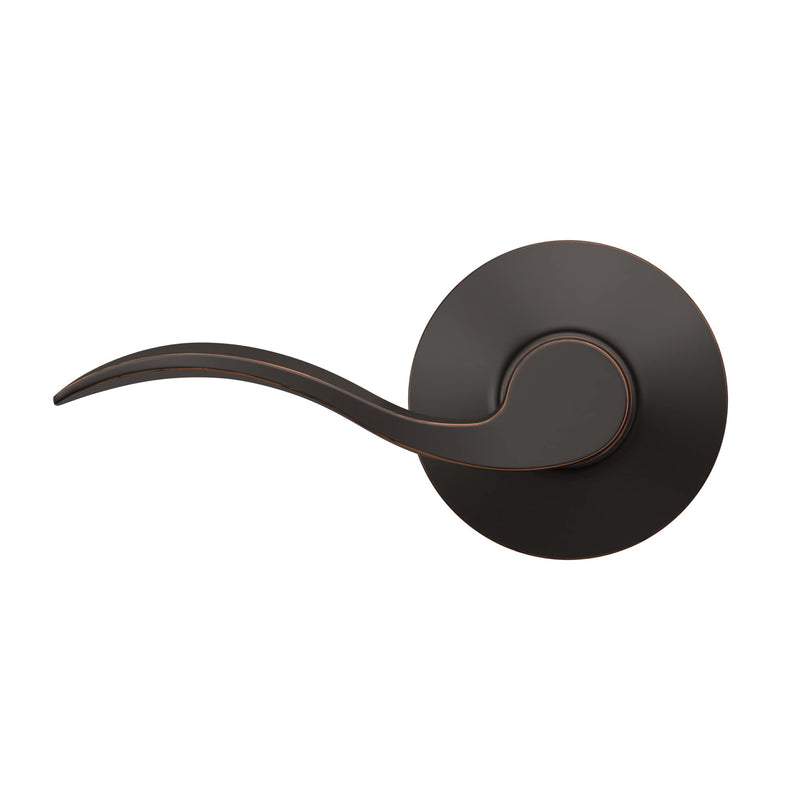 Schlage F10 V ACC 716 Accent Door Lever, Hall & Closet Passage Lock, Aged Bronze 1 Pack
