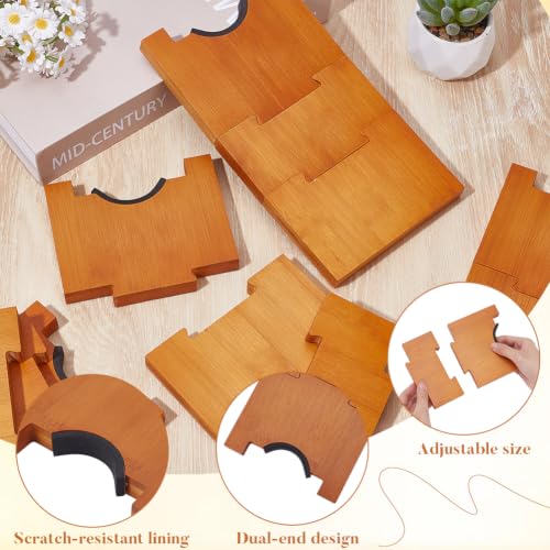 FREEBLOSS 4 Set Adjustable Wood Couch Wall Spacers – Thickened Headboard Stoppers & Furniture Gap Wall Protectors for Bed, Sofa, Cabinet, Chair (8.7"x4.7"x0.6")