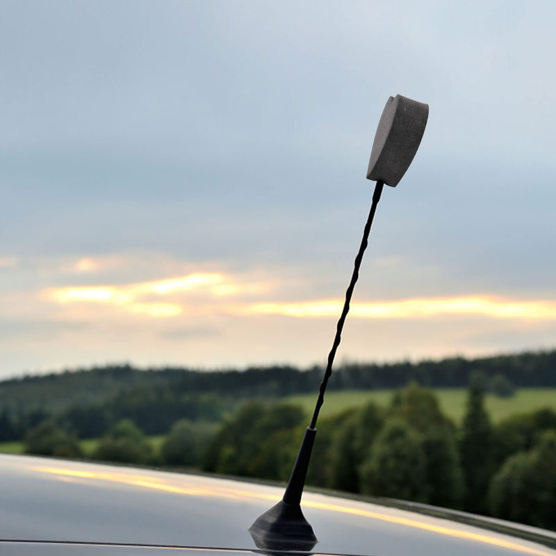 YGMONER Heart-Shape Star Car Antenna Topper - Easy to Find Car in The Parking Lot - Antenna Ball (Black Heart) Black Heart