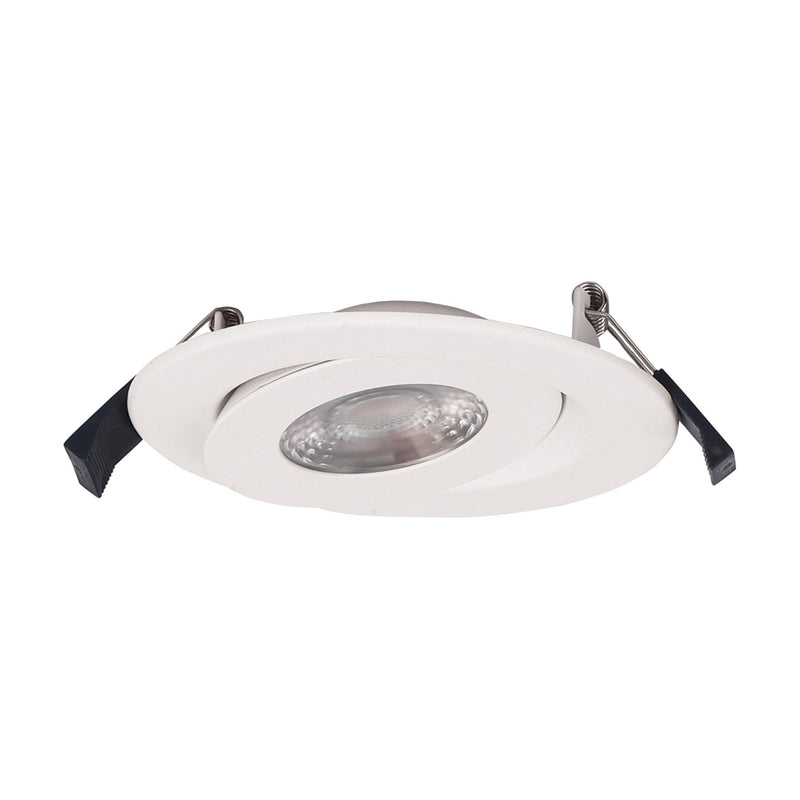 WAC Lighting Lotos 4in LED Round Adjustable Recessed Light 5-CCT Selectable 9W 700 Lumens IC-Rated Airtight 120V-277V Universal in White 4in (Single Light)