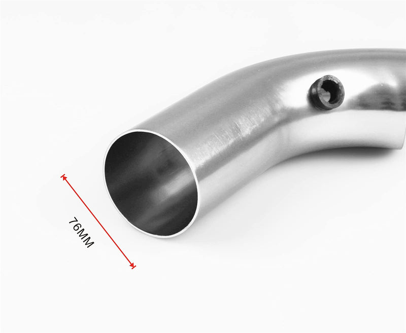 3 Inch Universal Aluminum Cold Air Intake System Filter Car Truck Turbo Piping Silver
