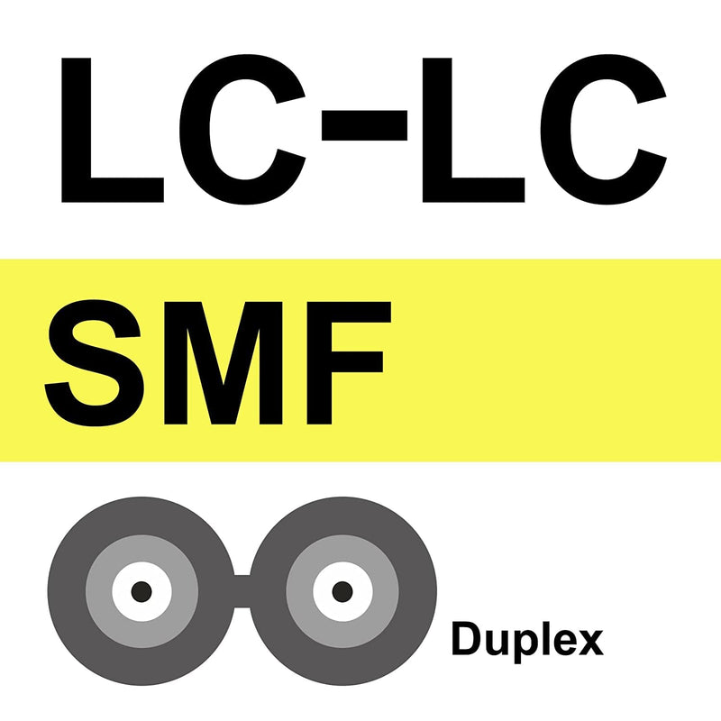 10Gtek Fiber Patch Cable - LC to LC OS2 10Gb/Gigabit Singlemode Jumper Duplex 9/125 LSZH Fiber Optic Cord for SMF SFP Transceiver, Yellow, 12-Meter(39.4-ft) 12m 1