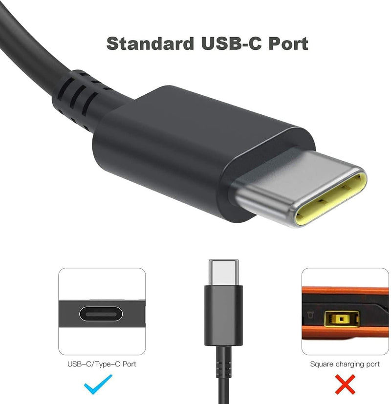65W USB C Laptop Charger Compatible with Lenovo Computer | Thinkpad/Yoga/Chromebook Laptop 65W 45W USB C Fast Power Adapter