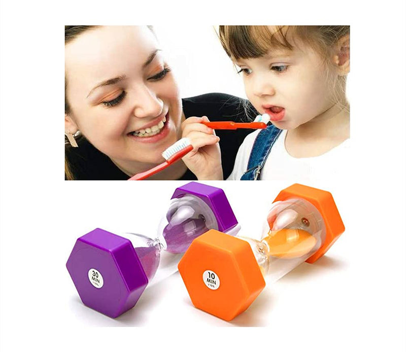 Large Sand Timer, Hourglass Timer Colorful Sandglass Timer 1 min/2 min/3 min/5 min/10 min/15 min Kids Timer Visual Sand Clock Timer for Games Classroom Home Office Kitchen Teeth Brushing (Pack of 6) 1+2+3+5+10+15min