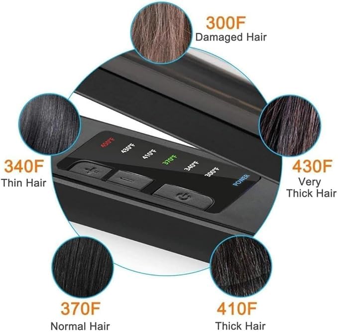 Professional 2 in 1 Steam Flat Iron, Hair Straightener & Curler Styler, Tourmaline Ceramic Steam Hair Straightener, Flat Iron Vapor Plate, Glossy Hairs, Adjustable Temperatures