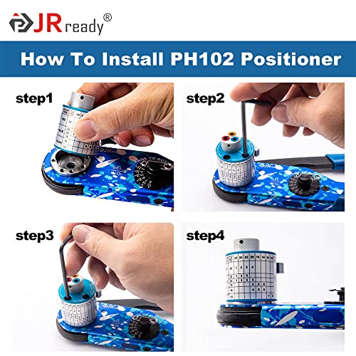 JRready PH102 M22520/1-02 Turret Head Positioner for NEW-ASF1, NEW-AS1, ACT-AS1 Crimp Tool, Suitable for 12# 16# 20# Solid Contacts Pin Socket.