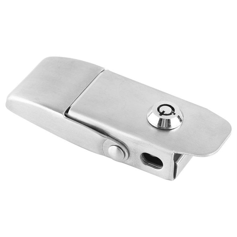 Stainless Steel Spring Toggle Latch Hasp Clamp Cabinet Locking Tool Hardware with Two Keys,Hasp Lock - Twist Knob Keyed Locking Hasp for Small Doors, Cabinets and More