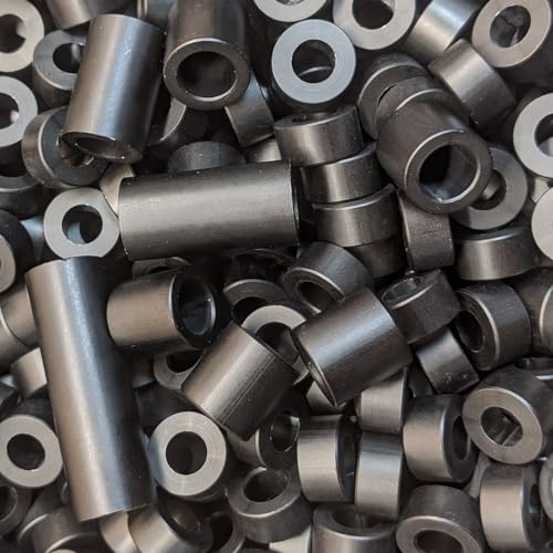 Aluminum Spacer Black 3/4" OD x 1/2" ID x Choose Your Length, Round Spacer Unthreaded Standoff Bushing Plain Finish, Fits Screws Bolts 1/2" or M12 by Metal Spacers Online (1-1/2" Length, 10 Pack) 1-1/2" Length