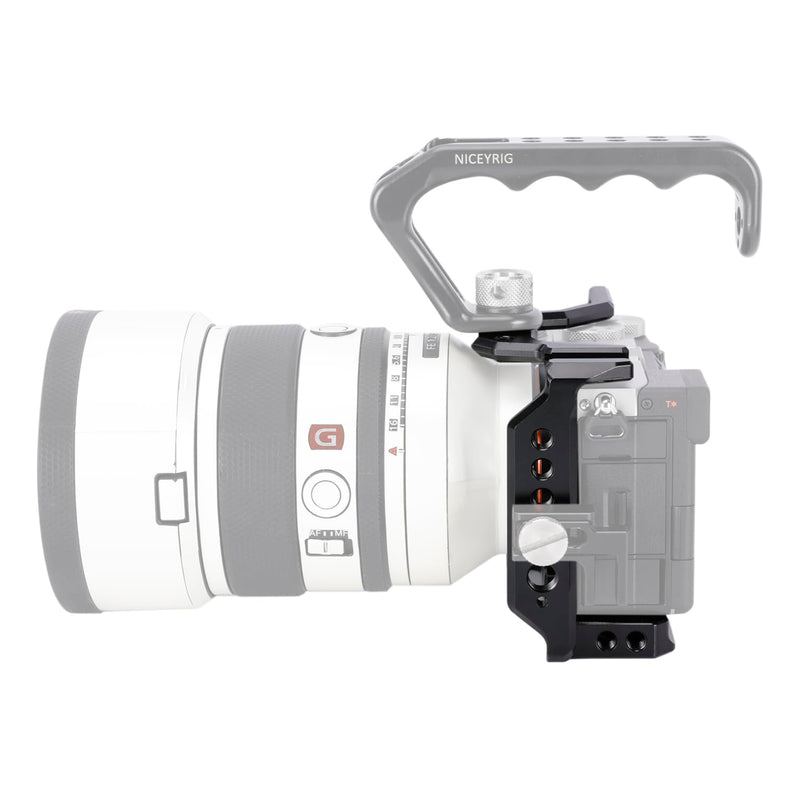 NICEYRIG A7C II A7CR Aluminum Cage for Sony Alpha A7CII / A7CR / A7C Mirrorless Camera Vlog Vlogging Video Making with Quick Release Plate for Arca-Swiss, NATO Rail, Cold Shoe - 419