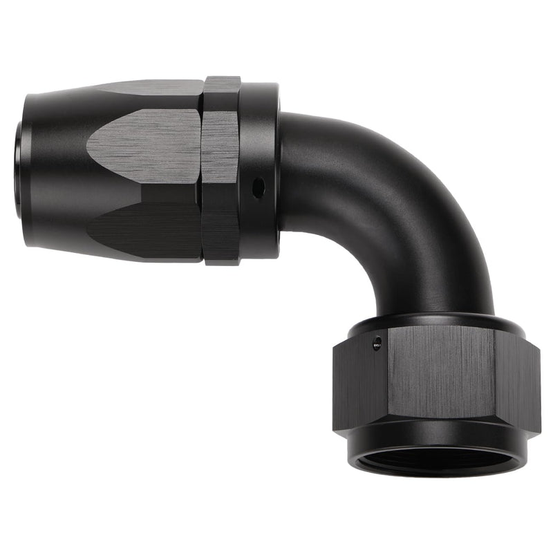 16AN 90 Degree Elbow Hose End Fitting Swivel Aluminum Black 16AN 90 Degree, Black
