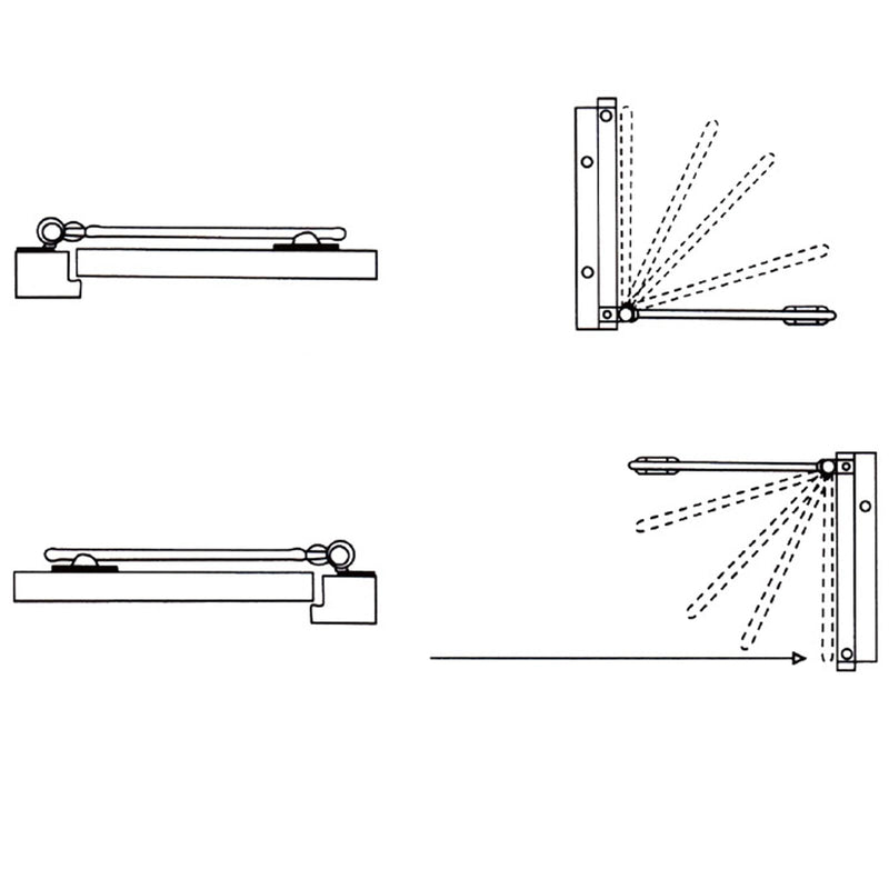  [AUSTRALIA] - ZENG 2-Pack Adjustable Spring Door Closer - 304 Stainless Steel Surface Mounted Automatic Closer for Residential/Commercial Doors (20-40kg, 175° Max, Silver)