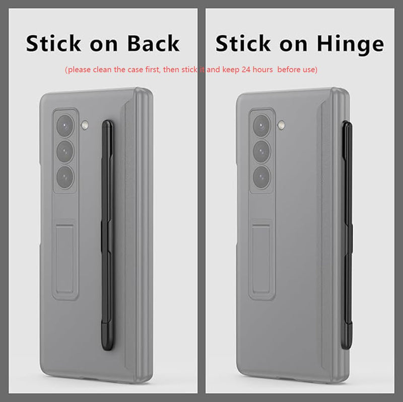 for Samsung Galaxy Z Fold 8 Ultra (Not for Fold 8) 7 6 5 Slim Stylus with Soft Nib, Capacitance Pen Holder with Double Side Strong Adhesive, Work for Both Out and Inner Screen, Black