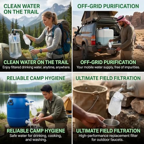 Outdoor Water Filtration Cotton Bag, 50 Piece Set