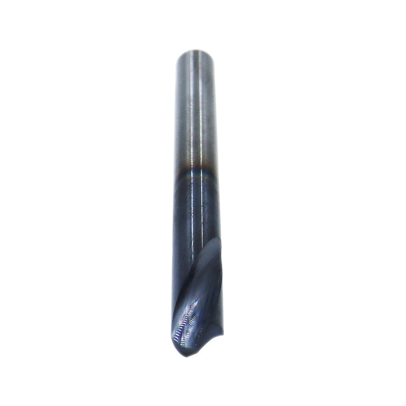 2Pcs 1/4in Solid Carbide Spotting Drill,2 Flute, 120 Degree Bits Tool for Medium Hardness Steel, Brass, Iron 2