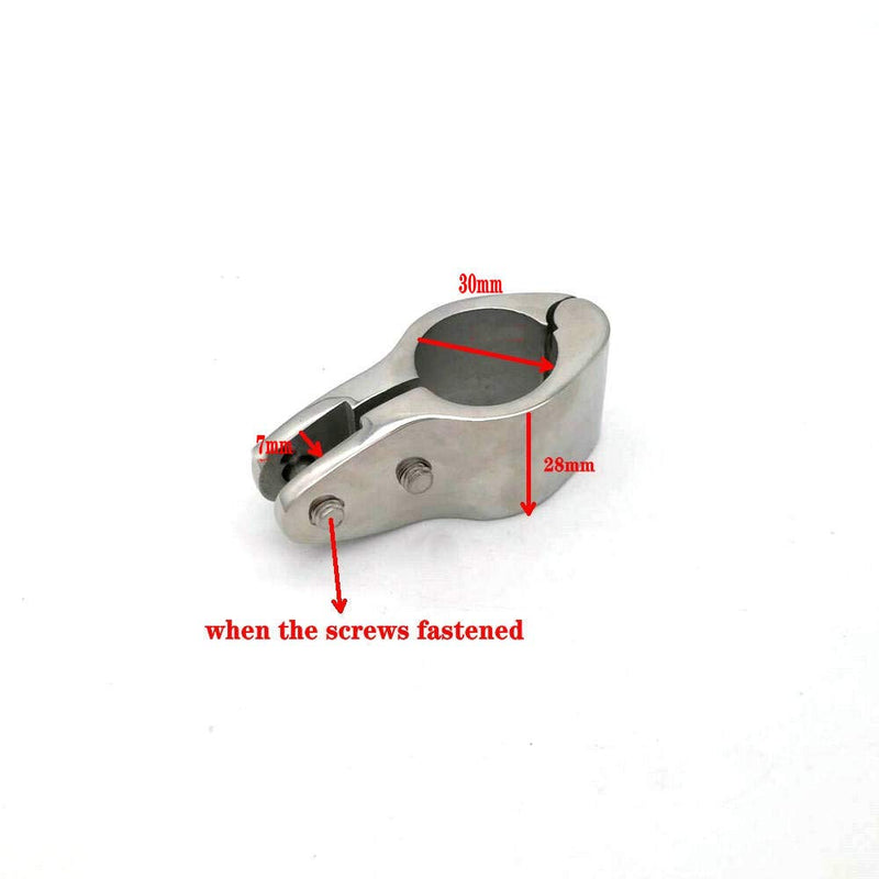 Marine Stainless Steel 316 Boat Bimini Top Hinge 1-1/4" 32mm Rail Mount Bimini Jaw Slide,2 Pack