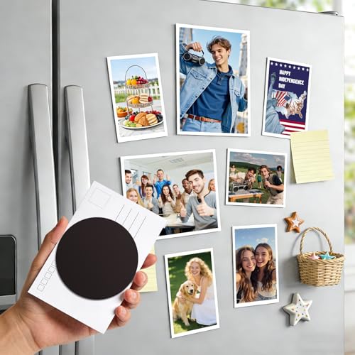Party Zealot 20 Pcs 4 Inch Round Magnets with Adhesive Backing, Big Adhesive Magnetic Dots Peel and Stick, Precut Sticky Circle Magnets for DIY Crafts Projects Whiteboard Fridge, Magnetic Stickers