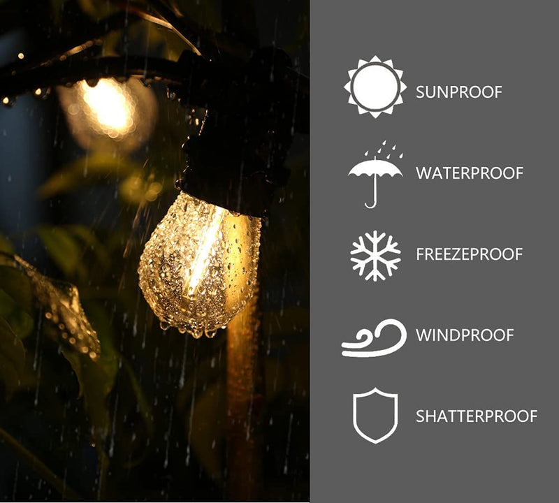 48 Pack S14 LED String Light Bulbs, 1W Shatterproof & Waterproof Outdoor Indoor Replacement Bulbs, E26 Base Edison LED Light Bulbs Warm White 2200K. (S14 48Pack) S14 48Pack